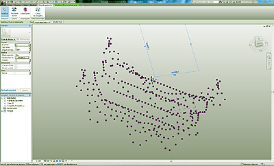 GH vertex points acquired by GreenSpider as Revit reference points