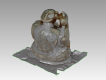 Point cloud superimposed on 123D Catch mesh