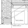 Progetto di scala metallica e marmo in parete.